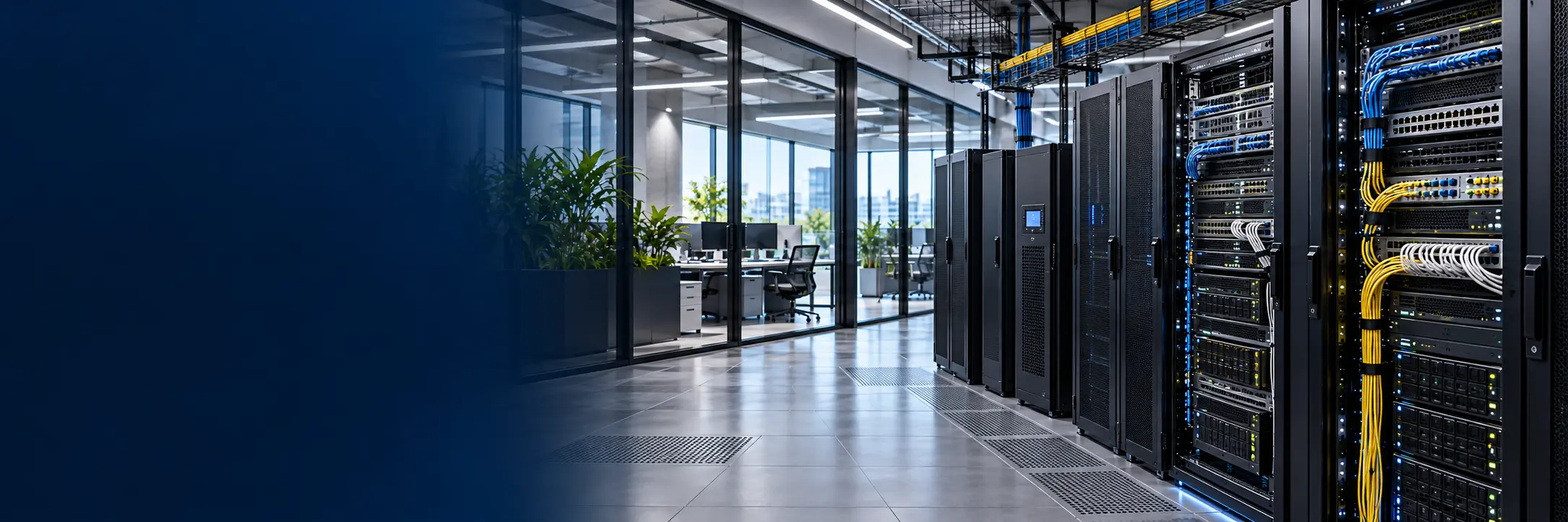 On-premises enterprise network and server infrastructure